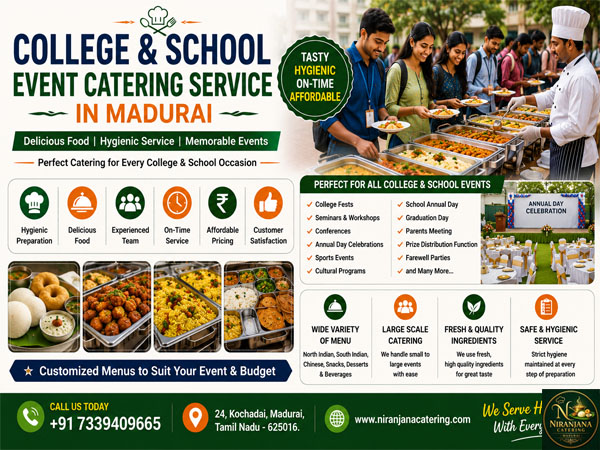 College & School Event Catering Service in Madurai