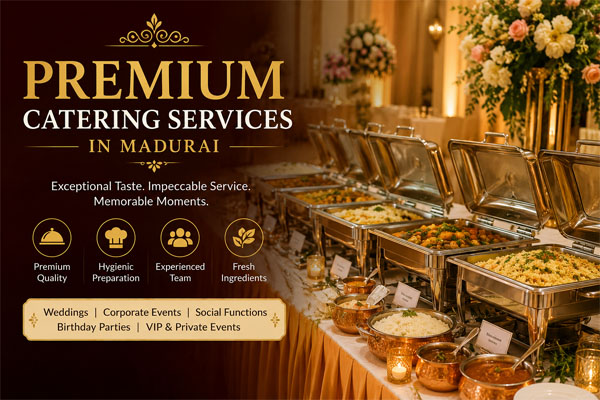 Premium Catering Services in Madurai, Wedding Catering Service Cost, Birthday Party Catering Service in Madurai